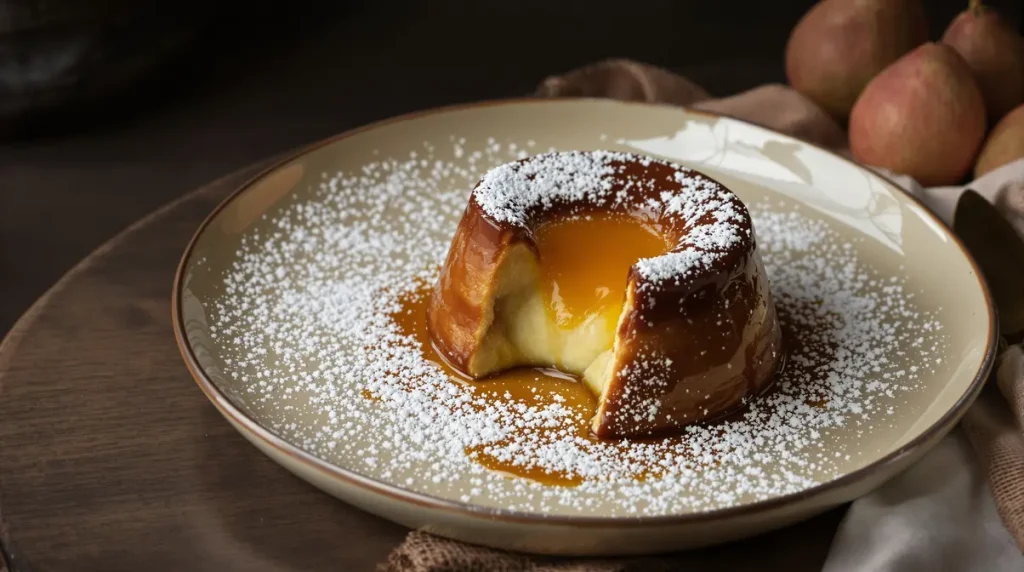 Fondant aux poires, cœur coulant et croûte dorée : un dessert élégant tout en douceur